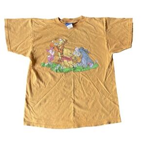 Vintage 90s Disney Pooh Bear and Friends Tee T Shirt‎ YOUTH L 14-16 XL Stained